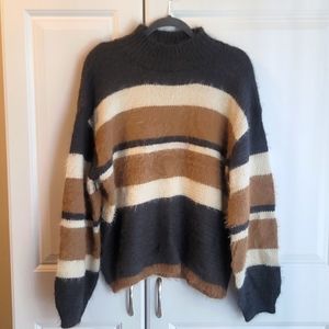 NWOT eesome Mohair Soft Striped Sweater Size M/L